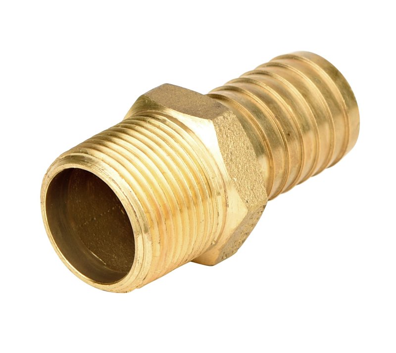 Water Source MA100NL Pipe Adapter, 1 in, MNPT x Barb, Brass
