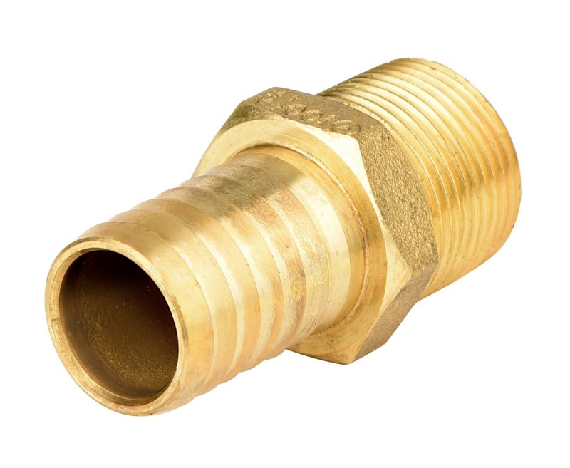 Water Source MA100NL Pipe Adapter, 1 in, MNPT x Barb, Brass