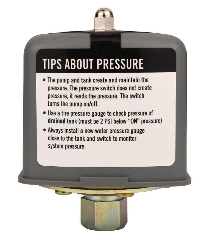 Water Source PS3050 Pressure Switch, 115/230 V, 30, 50 psi Working, For: Submersible Well or Jet Pumps