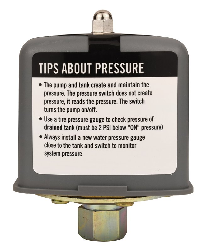 Water Source PS4060 Pressure Switch, 115/230 V, 40, 60 psi Working, For: Submersible Well or Jet Pumps