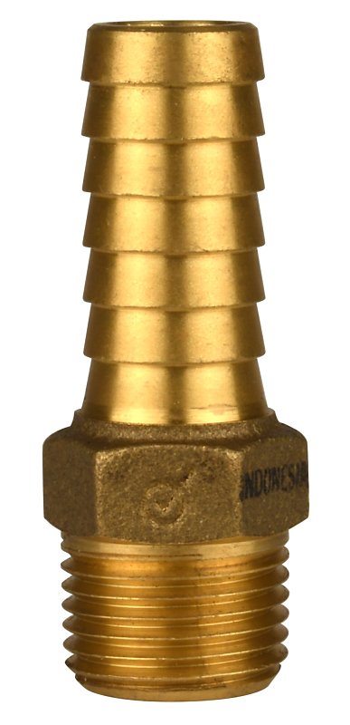 Water Source MA50NL Pipe Adapter, 1/2 in, MNPT x Barb, Brass