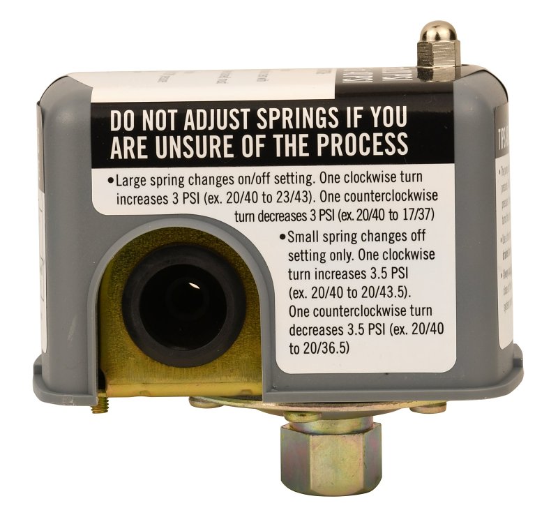 Water Source PS2040 Pressure Switch, 115/230 V, 20, 40 psi Working
