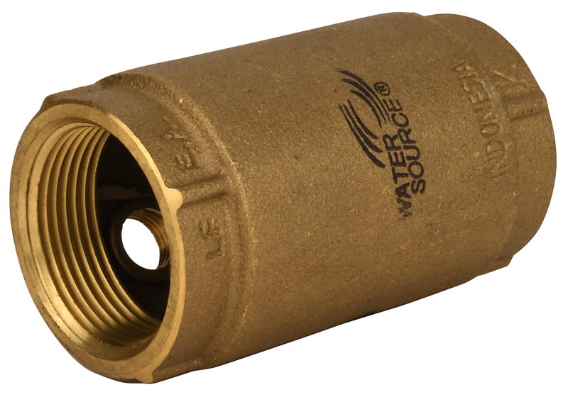 Water Source CCC-125NL Check Valve, 1-1/4 in, Brass Body