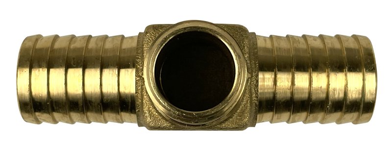 Water Source HT175NL Hydrant Pipe Tee, 1 x 3/4 in, Barb x MNPT, Brass