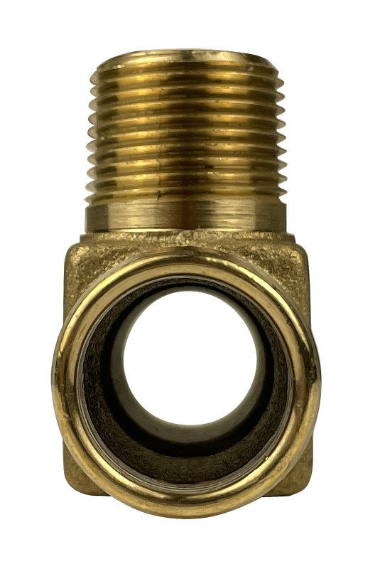 Water Source HT175NL Hydrant Pipe Tee, 1 x 3/4 in, Barb x MNPT, Brass