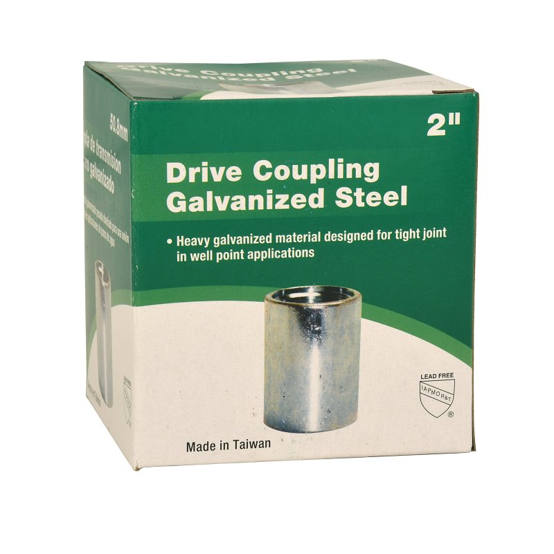 Water Source C200-RM Drive Point Coupling, 2 in Pipe, Steel, Galvanized
