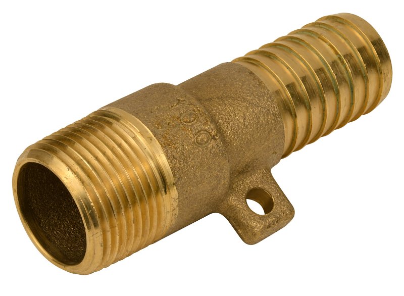 Water Source MAR100NL Pipe Adapter with Rope Loop, 1 in, MNPT x Barb, Brass