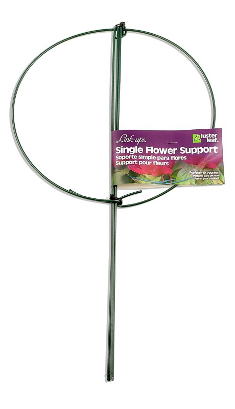 luster leaf 977 Single Round Peony Support, 24 in L, 14 in W, Steel, Vinyl Coated