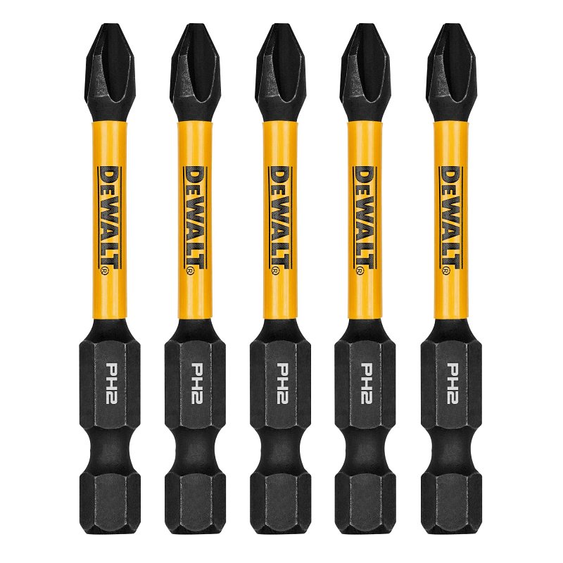 DEWALT FLEXTORQ DWAF2PH2IR5 Impact Screwdriver Bit, #2 Drive, Phillips Drive, 1/4 in Shank, Hex Shank, 2-1/4 in L, Steel