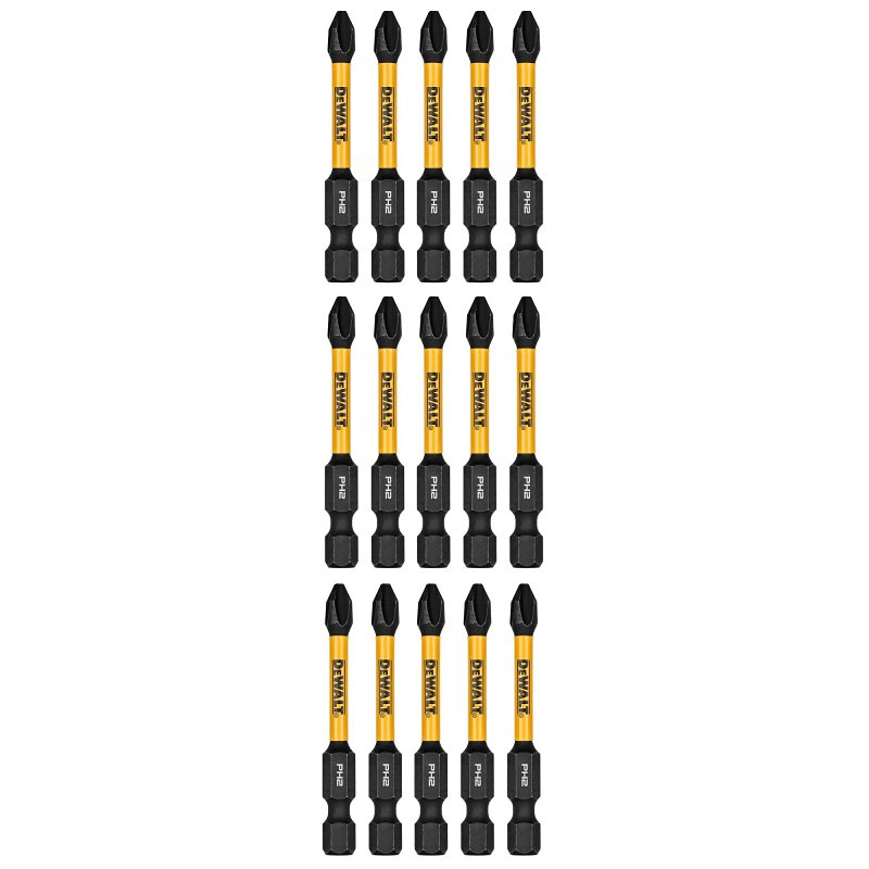 DEWALT FLEXTORQ DWAF2PH2IR15 Impact Screwdriver Bit, #2 Drive, Phillips Drive, 1/4 in Shank, Hex Shank, 2-1/4 in L