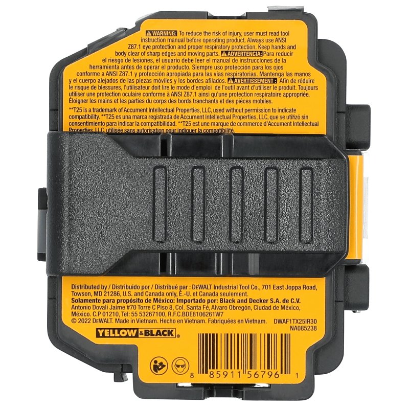 DEWALT FLEXTORQ DWAF1TX25IR30 Impact Screwdriver Bit, T25 Drive, Torx Drive, 1/4 in Shank, Hex Shank, 1 in L, Steel