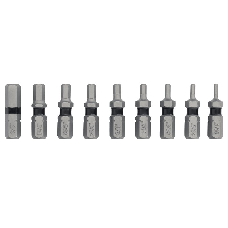 DEWALT TOUGHGRIP DWAF1HSTG9 Hex Security Bit Set, 9-Piece, Steel