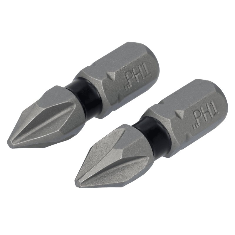 DEWALT TOUGHGRIP DWAF1PH1TG2 Screwdriver Bit, #1 Drive, Phillips Drive, 1/4 in Shank, Hex Shank, 1 in L, Steel
