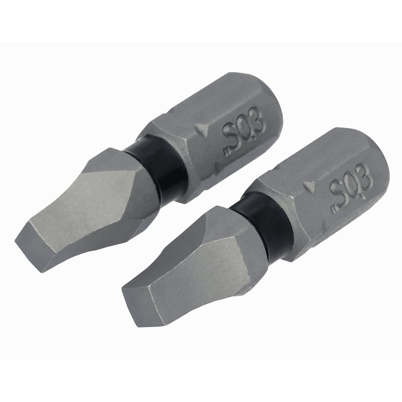 DEWALT TOUGHGRIP DWAF1SQ3TG2 Screwdriver Bit, #3 Drive, Square Drive, 1/4 in Shank, Hex Shank, 1 in L, Steel