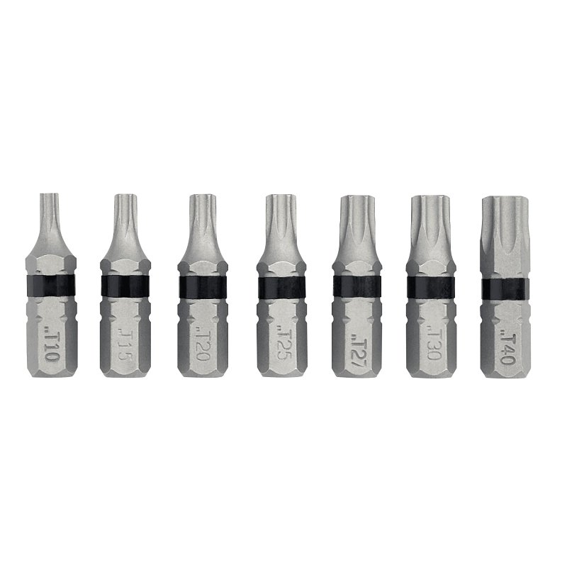 DEWALT TOUGHGRIP DWAF1TSTG7 Torx Security Bit Set, 7-Piece, Steel