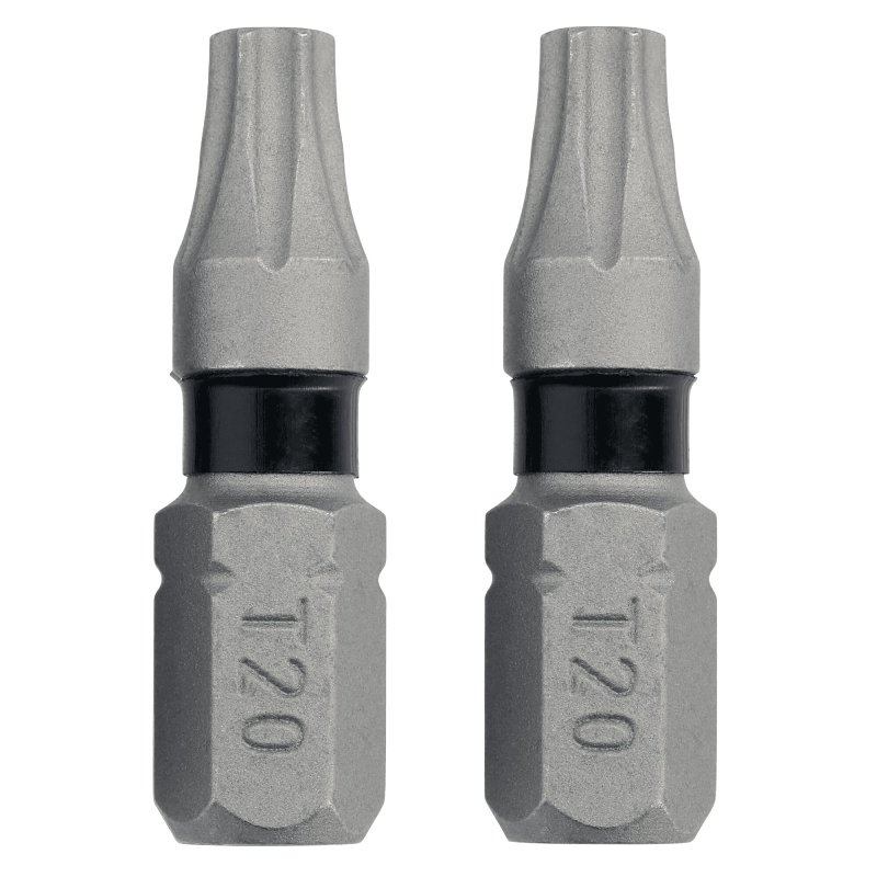 DEWALT TOUGHGRIP DWAF1TX20TG2 Screwdriver Bit, T20 Drive, Torx Drive, 1/4 in Shank, Hex Shank, 1 in L, Steel