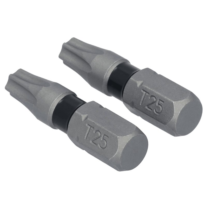 DEWALT TOUGHGRIP DWAF1TX25TG2 Screwdriver Bit, T25 Drive, Torx Drive, 1/4 in Shank, Hex Shank, 1 in L, Steel