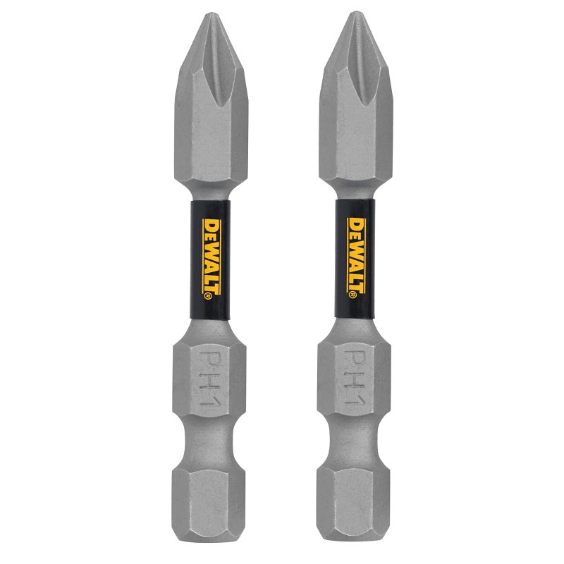 DEWALT TOUGHGRIP DWAF2PH1TG2 Screwdriver Bit, #1 Drive, Phillips Drive, 1/4 in Shank, Hex Shank, 2 in L, Steel