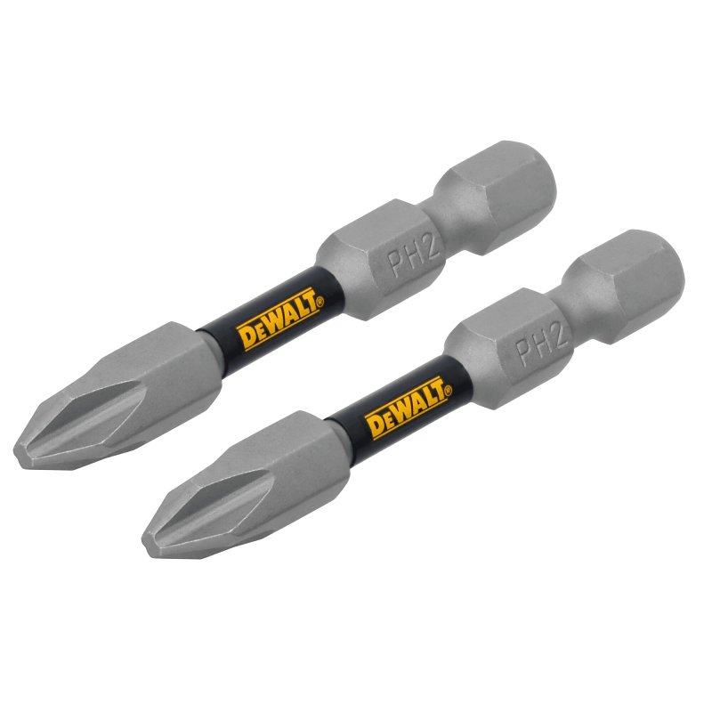 DEWALT TOUGHGRIP DWAF2PH2TG2 Screwdriver Bit, #2 Drive, Phillips Drive, 1/4 in Shank, Hex Shank, 2 in L, Steel