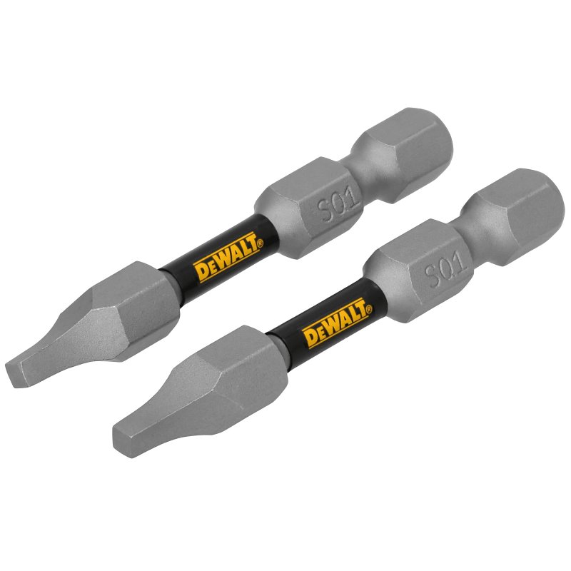 DEWALT TOUGHGRIP DWAF2SQ1TG2 Screwdriver Bit, #1 Drive, Square Drive, 1/4 in Shank, Hex Shank, 2 in L, Steel