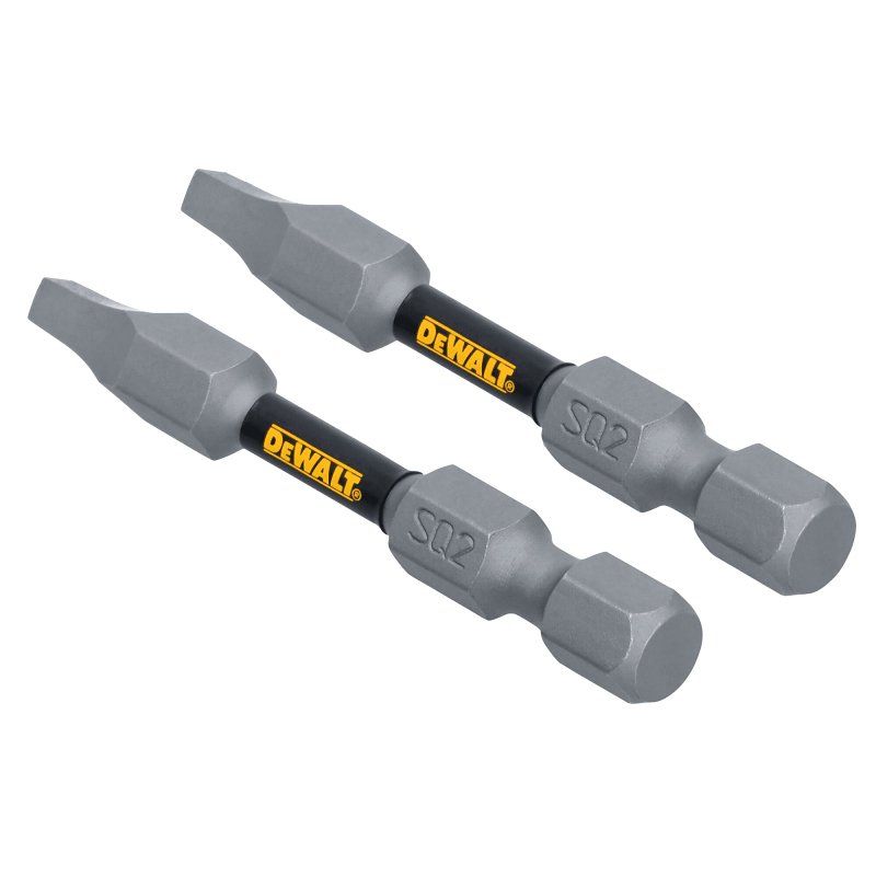 DEWALT TOUGHGRIP DWAF2SQ2TG2 Screwdriver Bit, #2 Drive, Square Drive, 1/4 in Shank, Hex Shank, 2 in L, Steel