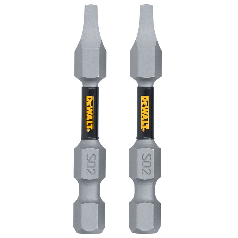 DEWALT TOUGHGRIP DWAF2SQ2TG2 Screwdriver Bit, #2 Drive, Square Drive, 1/4 in Shank, Hex Shank, 2 in L, Steel