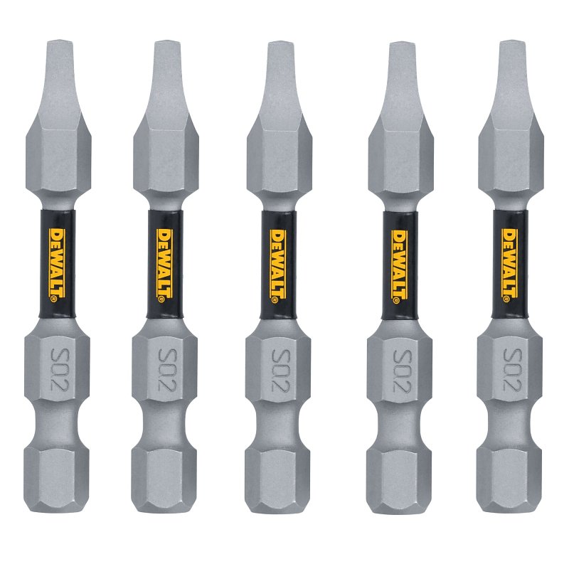 DEWALT TOUGHGRIP DWAF2SQ2TG5 Screwdriver Bit, #2 Drive, Square Drive, 1/4 in Shank, Hex Shank, 2 in L, Steel