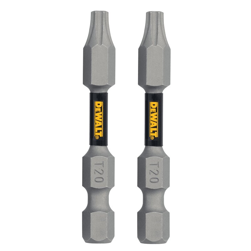 DEWALT TOUGHGRIP DWAF2TX20TG2 Screwdriver Bit, T20 Drive, Torx Drive, 1/4 in Shank, Hex Shank, 2 in L, Steel