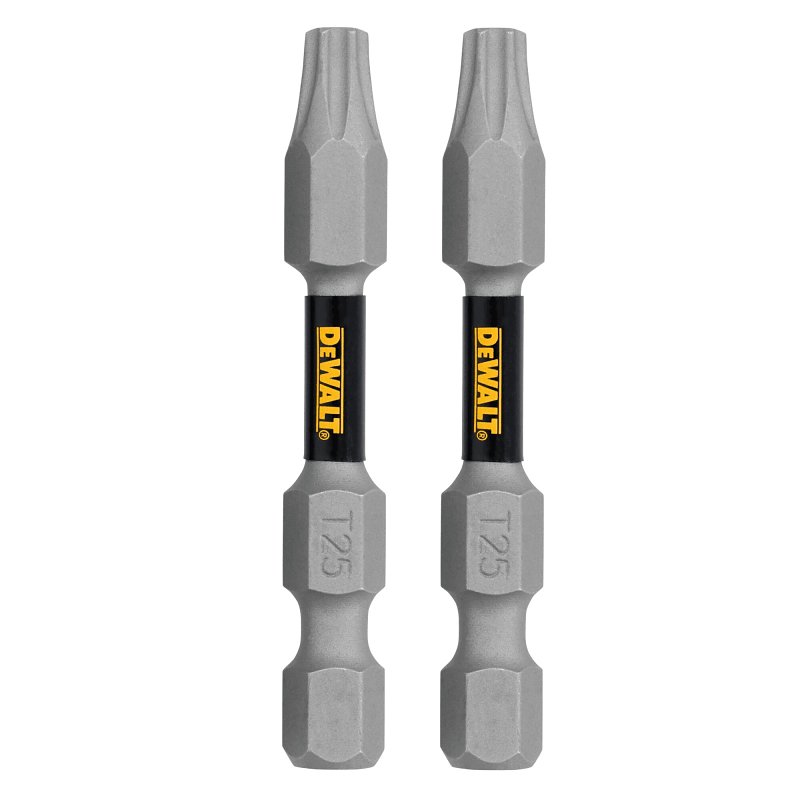 DEWALT TOUGHGRIP DWAF2TX25TG2 Screwdriver Bit, T25 Drive, Torx Drive, 1/4 in Shank, Hex Shank, 2 in L, Steel