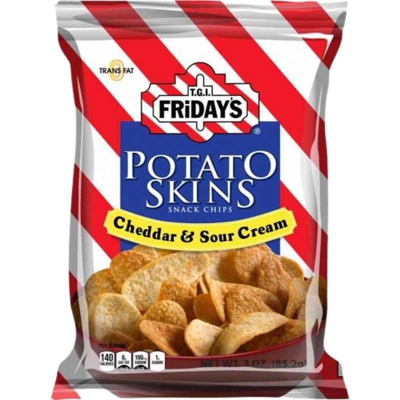 TGI Fridays 444532 Potato Skin, Cheddar and Sour Cream, 3 oz