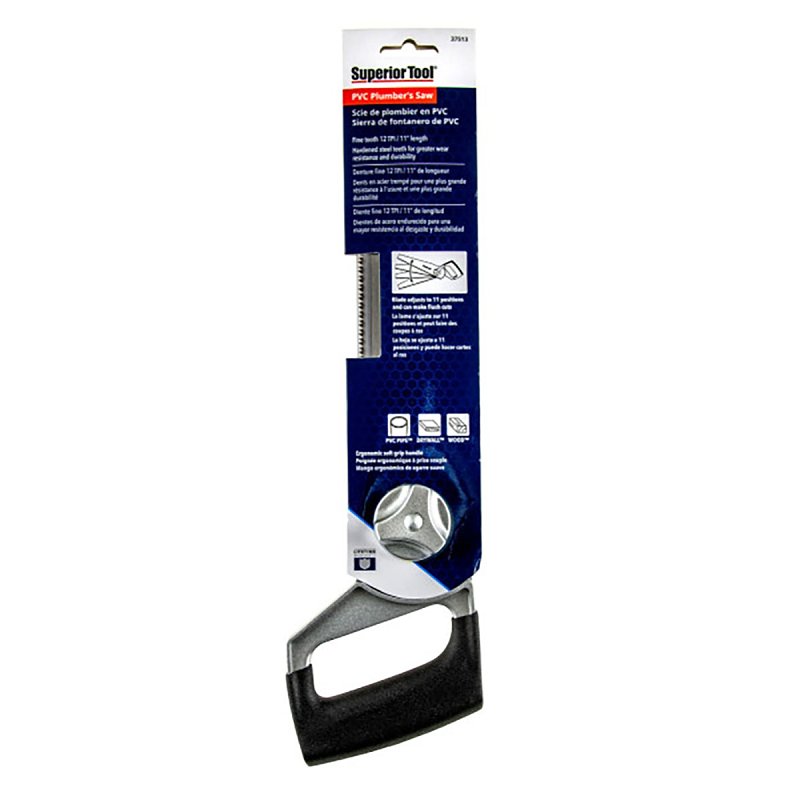 Superior Tool 37513 Replacement Handsaw, 13 in L Blade, 10 TPI, Ergonomic Handle, Aluminum Handle