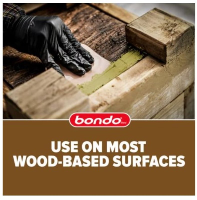 Bondo WF-2PK-ES Wood Filler, Liquid, Pungent Styrene, Yellow Pouch