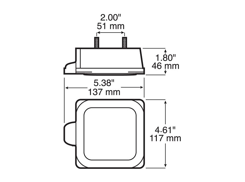 PM V944 Stop/Turn/Tail and Side Marker Kit, LED Lamp, Red Light, Red Housing