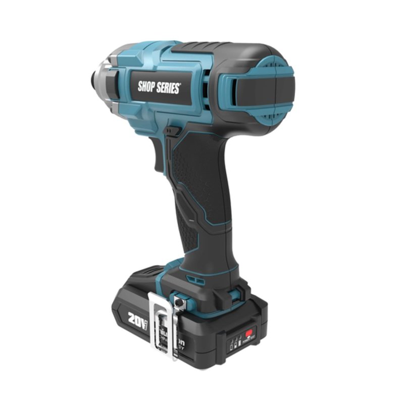 ShopSeries SS2302 Impact Driver, Battery Included, 20 V, 2 Ah, 1/4 in Drive, Hex Drive