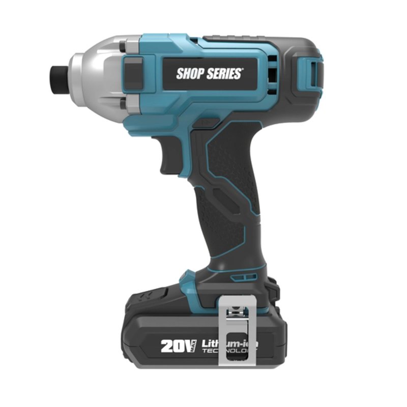 ShopSeries SS2302 Impact Driver, Battery Included, 20 V, 2 Ah, 1/4 in Drive, Hex Drive