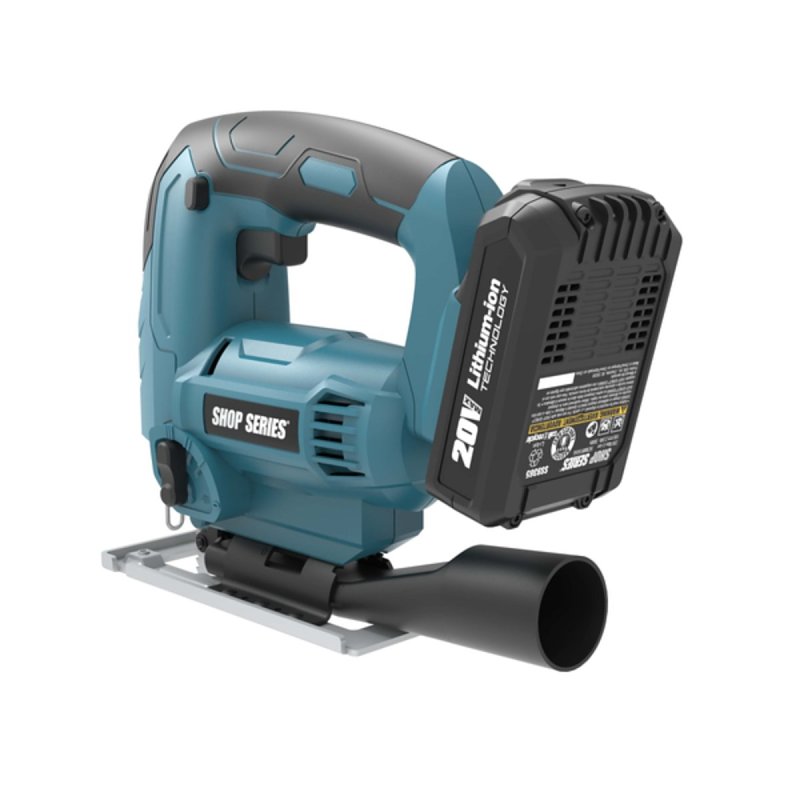 ShopSeries SS2829 Cordless Jigsaw, Battery Included, 20 V, 2 Ah, 3-1/8, 5/16 in Cutting Capacity, 15/16 in L Stroke