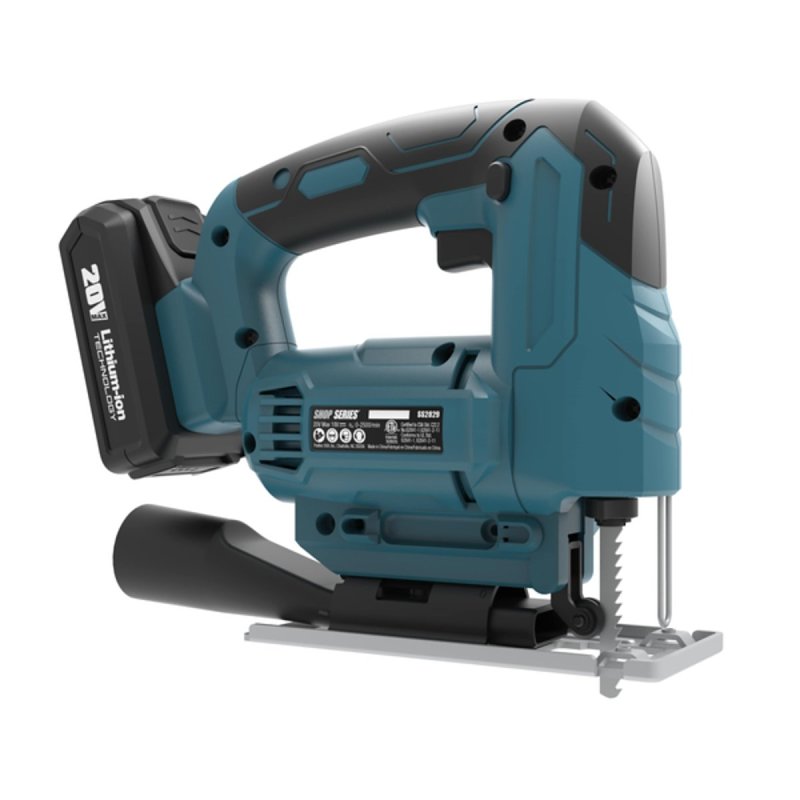 ShopSeries SS2829 Cordless Jigsaw, Battery Included, 20 V, 2 Ah, 3-1/8, 5/16 in Cutting Capacity, 15/16 in L Stroke