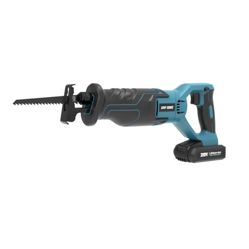 ShopSeries SS2830 Cordless Reciprocating Saw, Battery Included, 20 V, 2 Ah, 4, 2/5 in Cutting Capacity, 4/5 in L Stroke