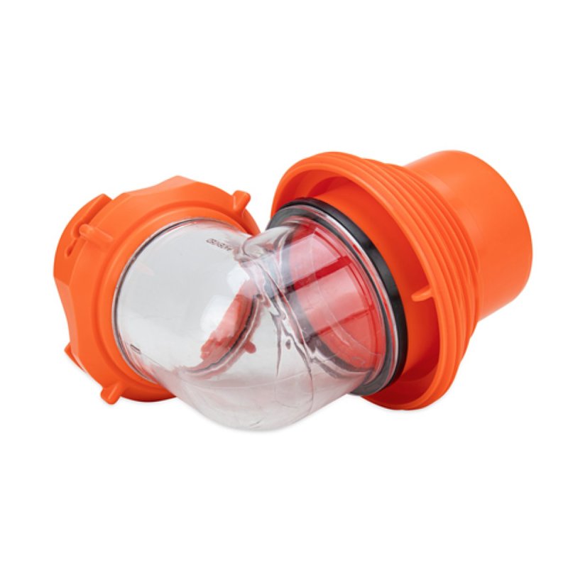 Camco USA RhinoFLEX 39736 Elbow Fitting with Adapter, Clear/Orange