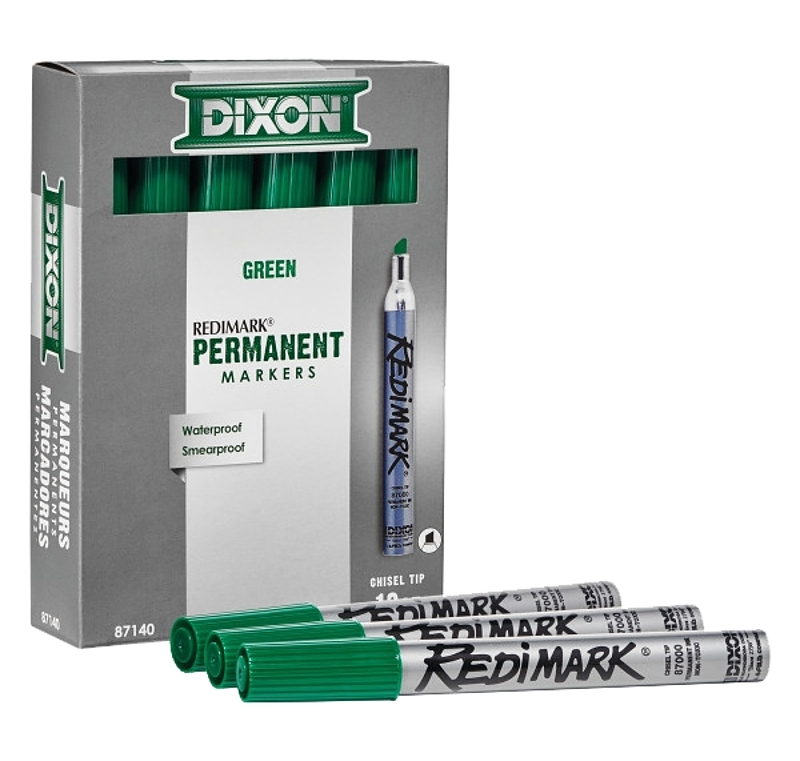 Ticonderoga 87140 Marker, Green, 6 in L, Metal Barrel