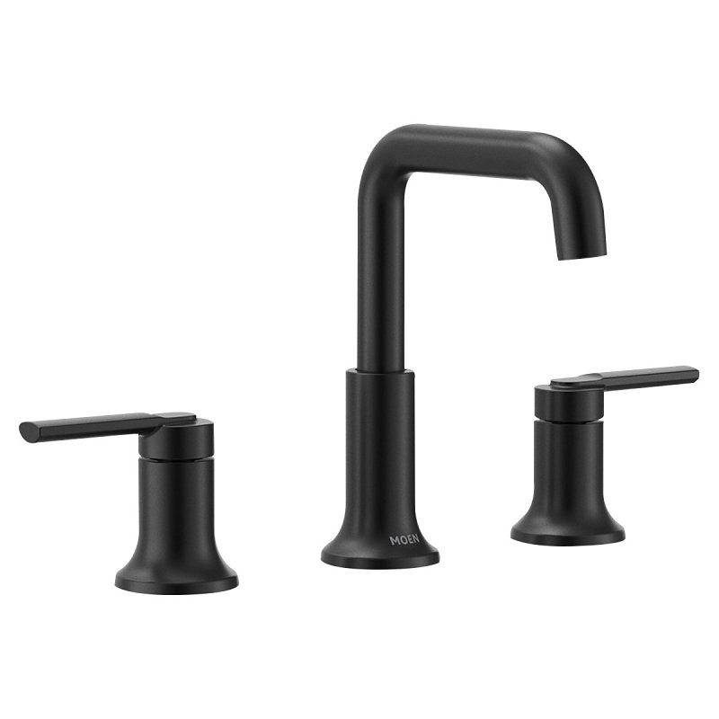 Moen Zyla Series 84142BL Bathroom Faucet, 1.2 gpm, 2-Handle, 3-Faucet Hole, Metal/Plastic/Stainless Steel