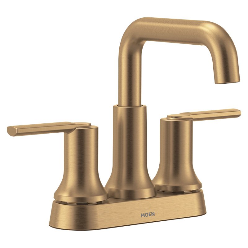 Moen Zyla Series 84141BZG Bathroom Faucet, 1.2 gpm, 2-Handle, 3-Faucet Hole, Metal/Plastic/Stainless Steel