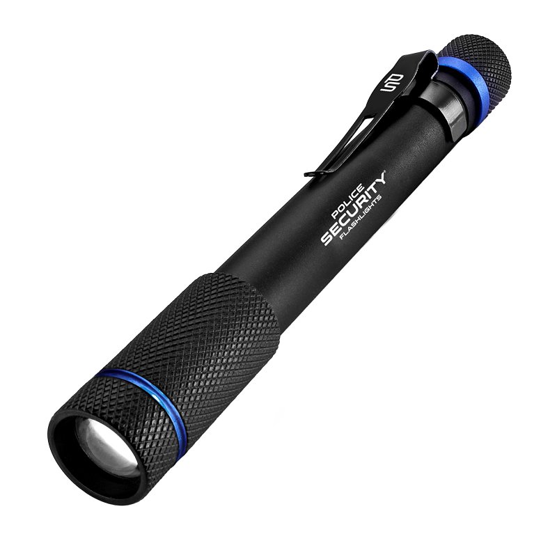 Police Security Aura Series 98394 Flashlight, AAA Battery, Alkaline Battery, LED Lamp, 50 Lumens Low, 160 Lumens High