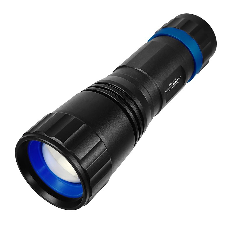 Police Security 98699 Scope Flashlight, AAA Battery, Alkaline Battery, LED Lamp, 750 Lumens, 230 m Beam Distance, Black