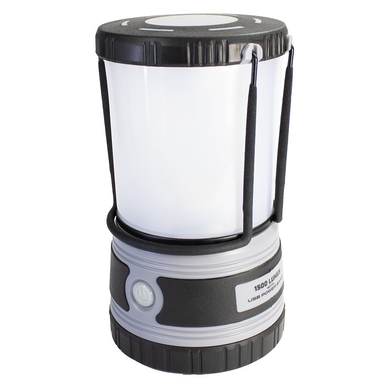 Police Security 97929 Power Bank Lantern, Alkaline Battery, LED Lamp, Plastic, Black/Gray