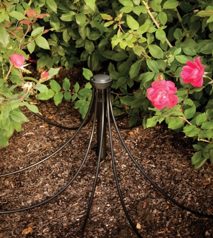 Rain Bird MANIFPR9S Manifold, 1/2 x 1/4 in Connection, FPT x Barb, 9-Port, 1/4 in Tubing, ABS, Black