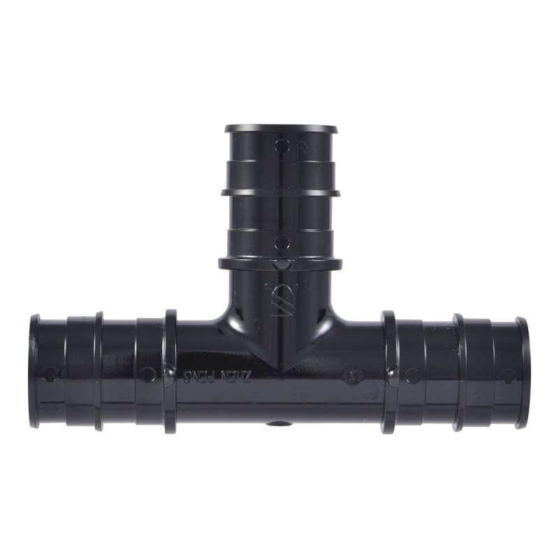 SharkBite UA370A5 Expansion Reducing Tee, 3/4 in, Barb, Polysulfone, Black, 160 psi Pressure