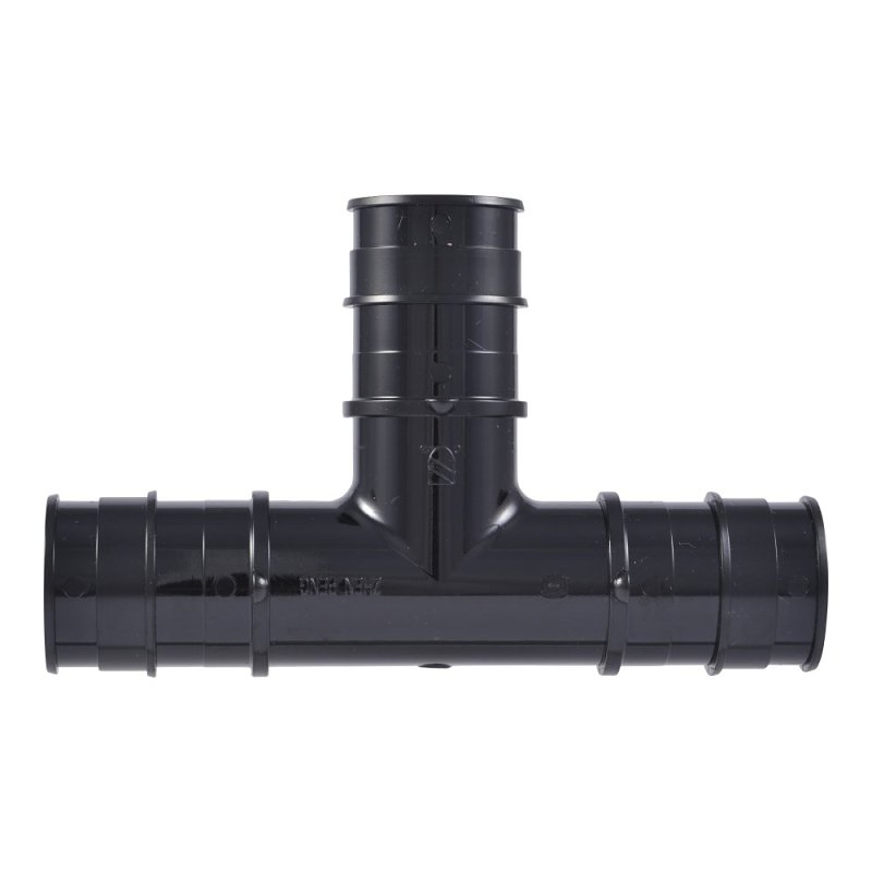 SharkBite UA374A5 Expansion Reducing Tee, 1 in, Barb, Polysulfone, Black, 160 psi Pressure