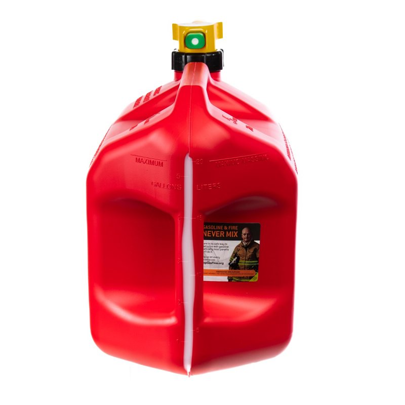 No-Spill 1460 Gas Can, 5 gal Capacity, Plastic, Red