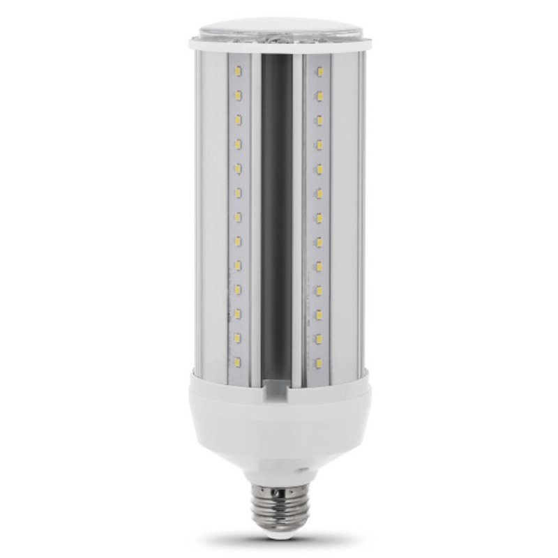 Feit Electric C4000/5K/LEDG2 Daylight LED Yard Light, Corn Cob, 300 W Equivalent, E26 Lamp Base, Dimmable, Clear